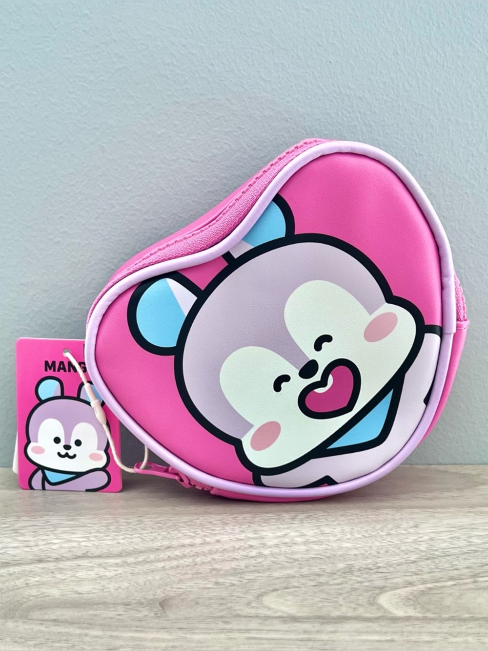BTS BT21 Mini Heart Shaped Accessories/Makeup Bag - MANG (J-Hope)